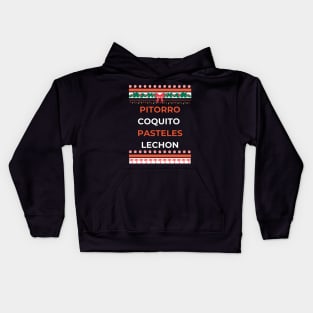 Pitorro Coquito Pasteles Lechon Kids Hoodie